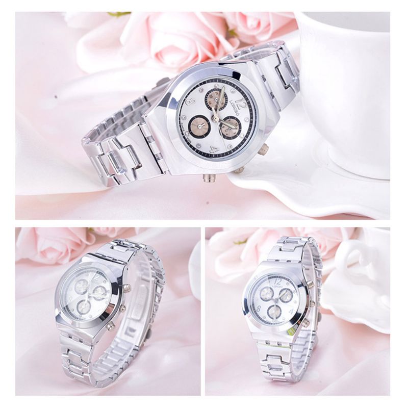 Diamantbelagt Klokke For Lady Luminous Hands Watch For Traveling Business Vanntett