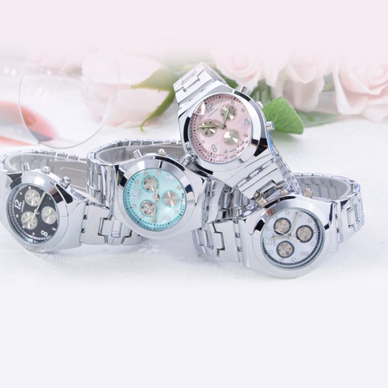 Diamantbelagt Klokke For Lady Luminous Hands Watch For Traveling Business Vanntett