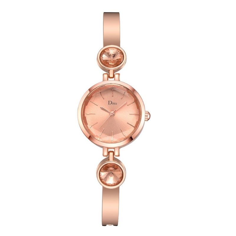 Elegant Stil Kvinner Watch Diamond Rustfritt Stål Delikat Armbånd Quartz