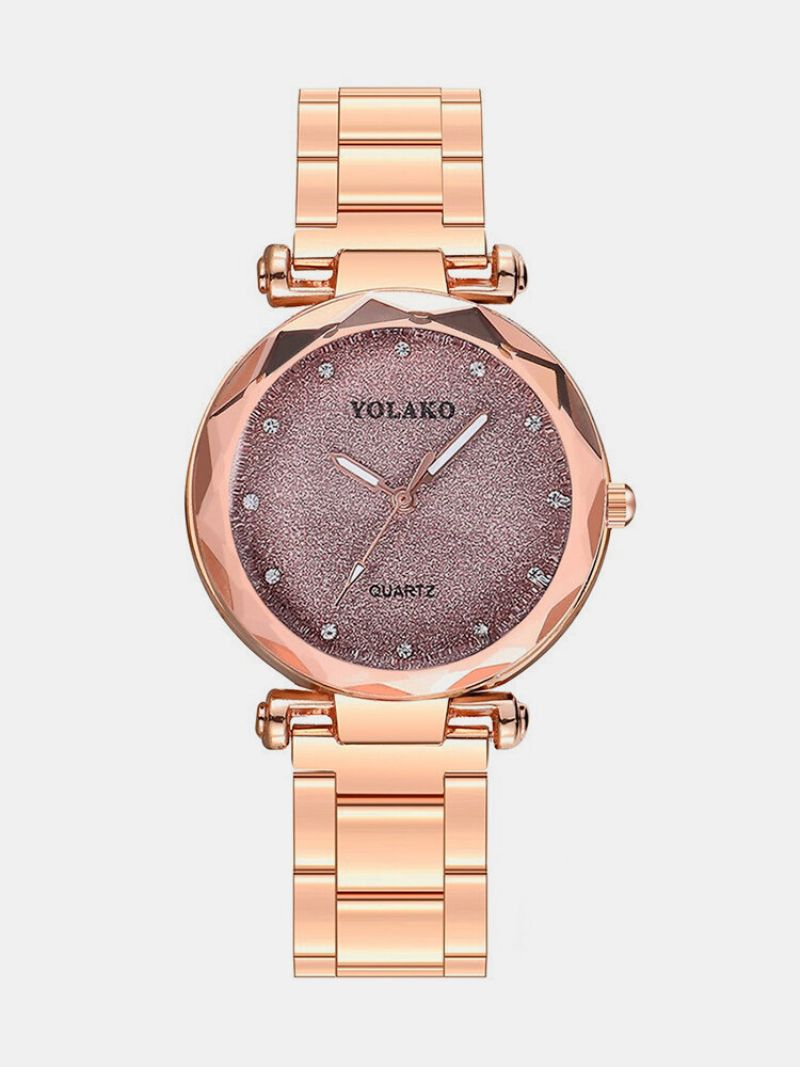 Fashion Style Quartz Watch Strarry Night Dame Rustfritt Stål Diamond