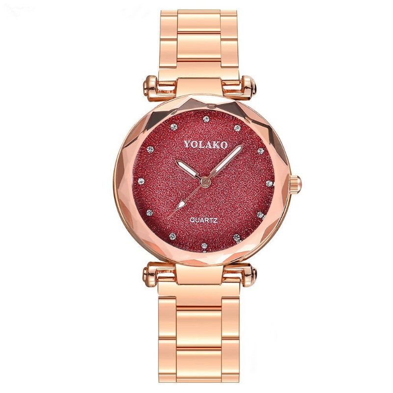 Fashion Style Quartz Watch Strarry Night Dame Rustfritt Stål Diamond