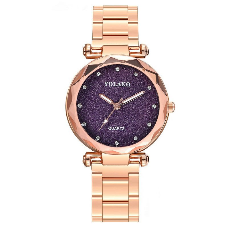 Fashion Style Quartz Watch Strarry Night Dame Rustfritt Stål Diamond