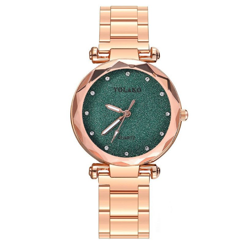 Fashion Style Quartz Watch Strarry Night Dame Rustfritt Stål Diamond