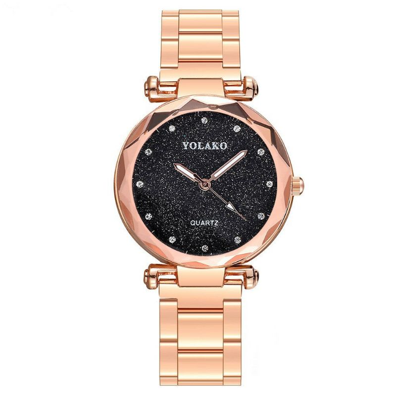 Fashion Style Quartz Watch Strarry Night Dame Rustfritt Stål Diamond