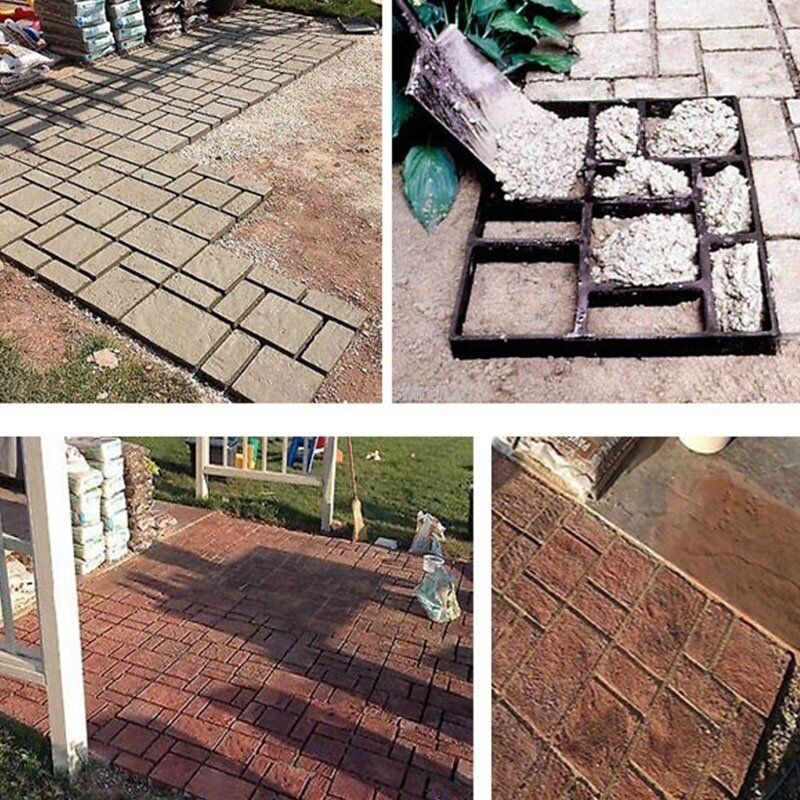 Hage Fortau Mold Diy Manuell Paving Sement Murstein Stein Road Betong