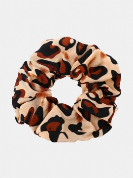 Hår Scrunchies Velvet Scrunchie Elastisk Sateng Hårbånd Uregelmessig Leopard Hestehale Bånd Tau