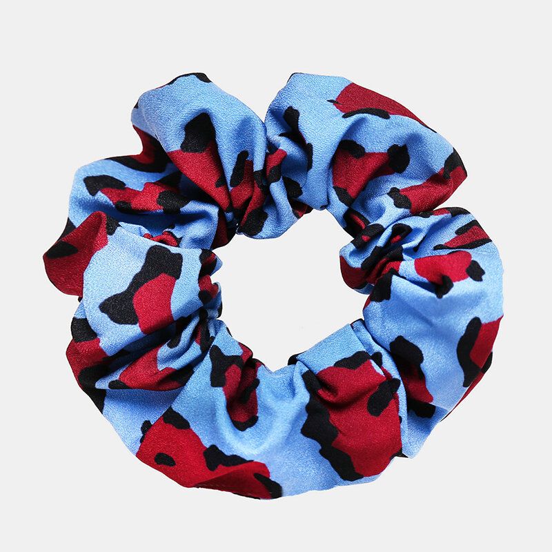 Hår Scrunchies Velvet Scrunchie Elastisk Sateng Hårbånd Uregelmessig Leopard Hestehale Bånd Tau