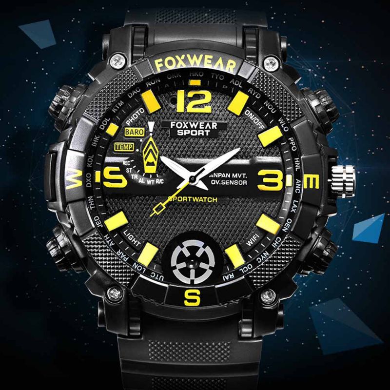 Hd Camera Sport Watch Ipx7 Vanntett Smart Wifi Med Led-belysning Utendørs Sports For Men