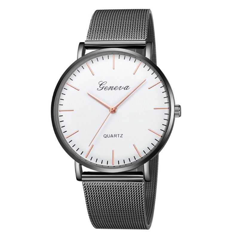 Hot-selgende Geneva Mesh Strap Watch Classic Fashion Casual Couple