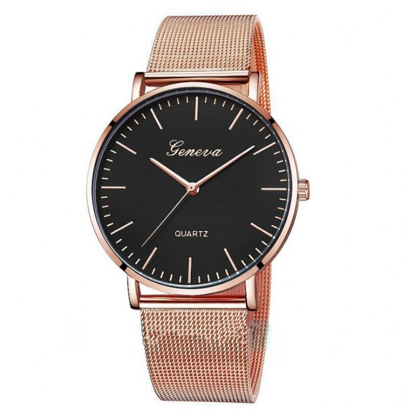 Hot-selgende Geneva Mesh Strap Watch Classic Fashion Casual Couple