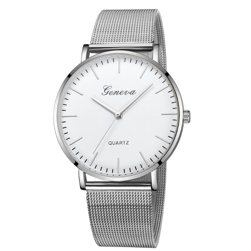 Hot-selgende Geneva Mesh Strap Watch Classic Fashion Casual Couple