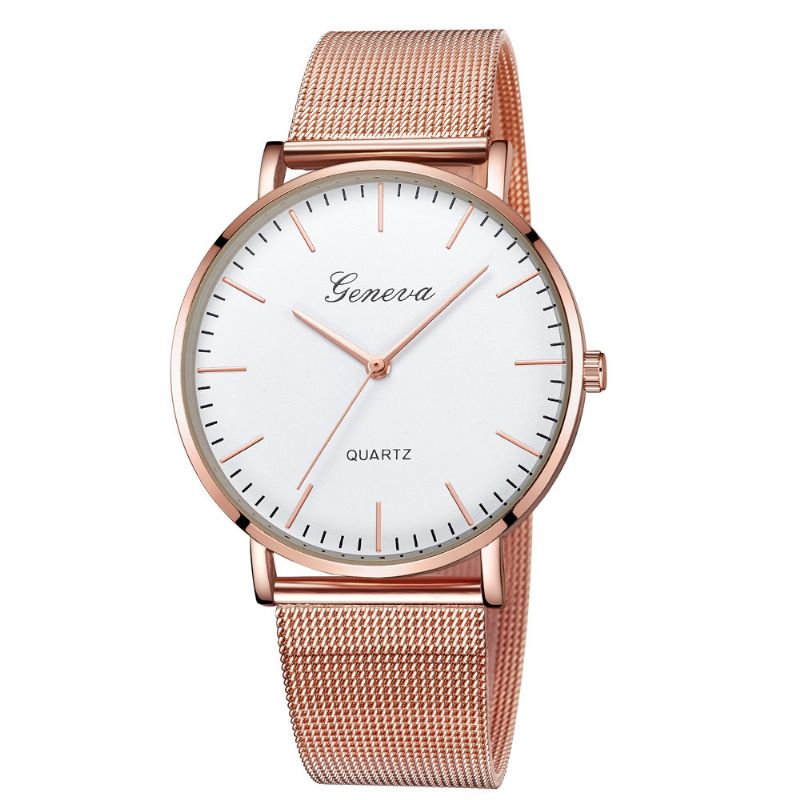 Hot-selgende Geneva Mesh Strap Watch Classic Fashion Casual Couple