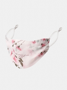 Kvinner Chiffon Ansiktsmaske Pustende Justerbar Trykt Etnisk Floral Mask