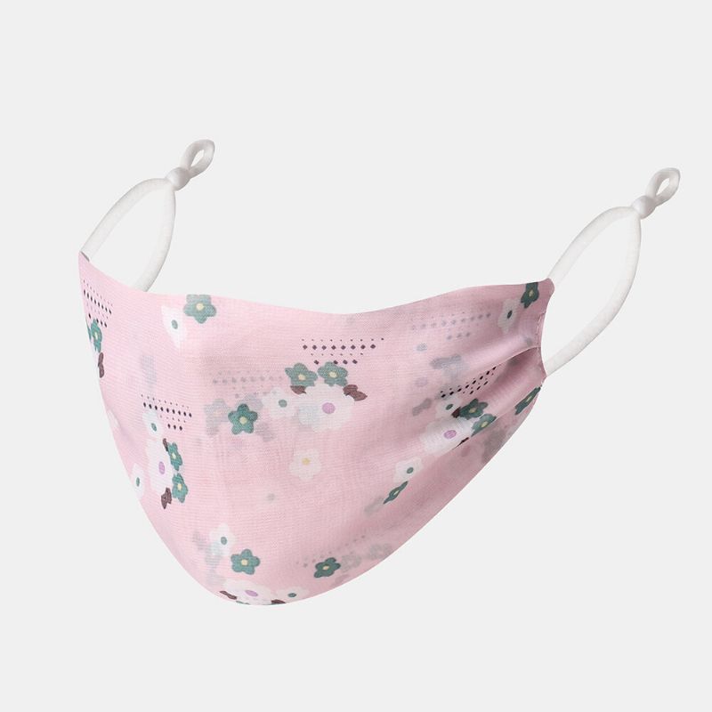 Kvinner Justerbar Chiffon Ansiktsmaske Pustende Etnisk Floral Mask