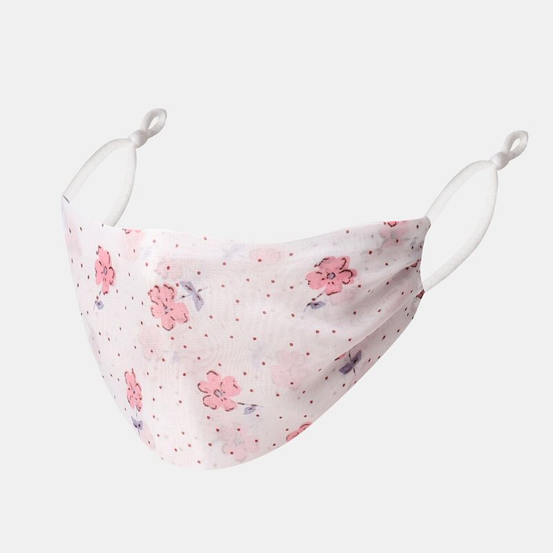 Kvinner Justerbar Chiffon Ansiktsmaske Pustende Etnisk Floral Mask