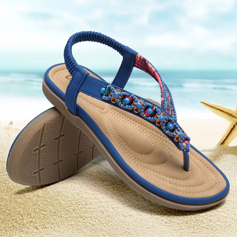 Lostisy Knitting Slip On Comfy Clip Toe Beach Flat Sandaler