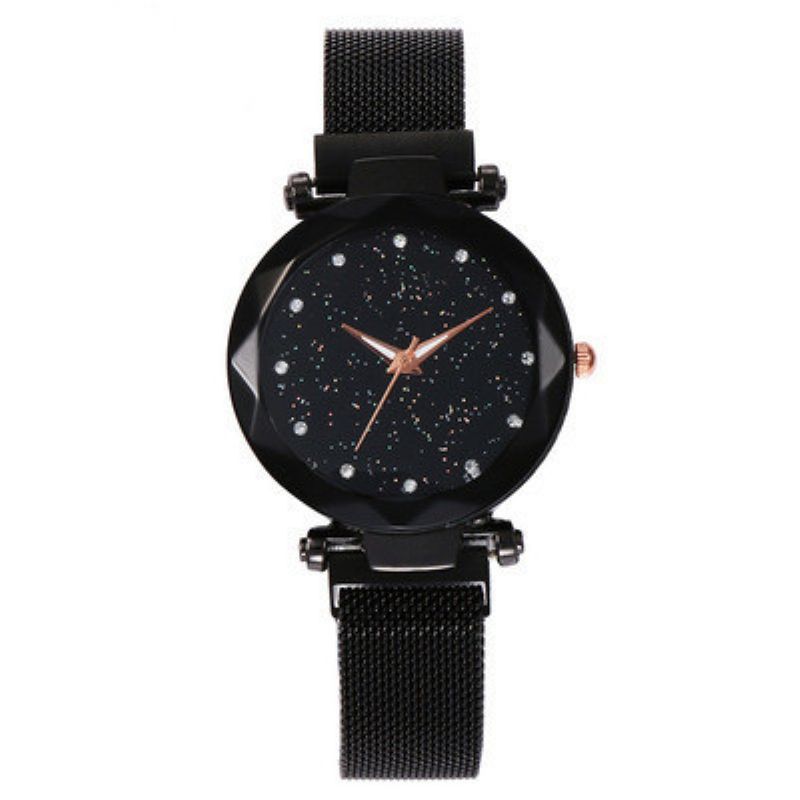 Magnetisk Lazy Quartz Watch Cross-border Hot Sale Starry Star Rhinestone Vibrato Sky