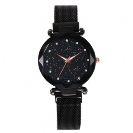 Magnetisk Lazy Quartz Watch Cross-border Hot Sale Starry Star Rhinestone Vibrato Sky