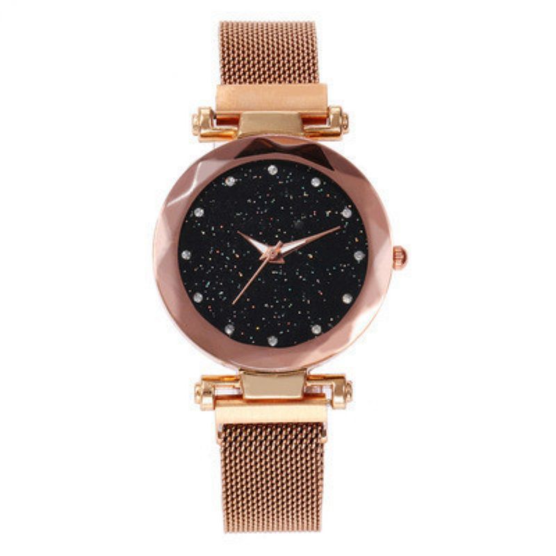 Magnetisk Lazy Quartz Watch Cross-border Hot Sale Starry Star Rhinestone Vibrato Sky