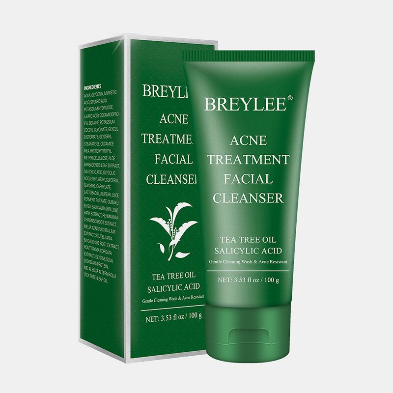 Tea Tree Acne Cleanser Remove Blackheads Shrink Pores Gentle Washing Facial