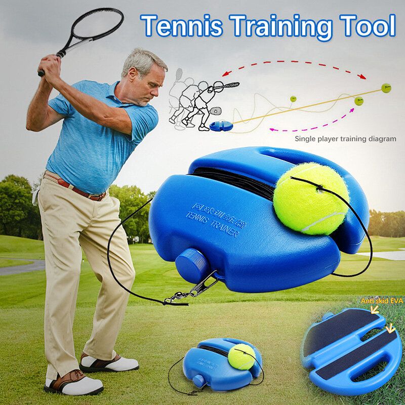 Tennistrener Selvstudium Tennistreningsverktøy Rebound Ball Baseboard Sparring Device