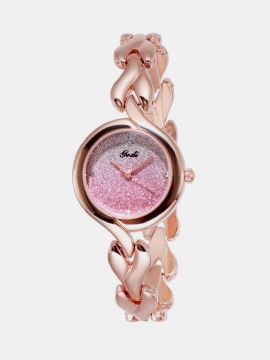 Trendy Gradient Starry Sky Pearlescent Quartz Watch Atmosfærisk Geometrisk Stålbelteklokke