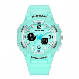 X-gear Fashion Sports Outdoor Luminous Watch Multifunksjonell Populær Svømmende Elektronisk Vanntett Klokke