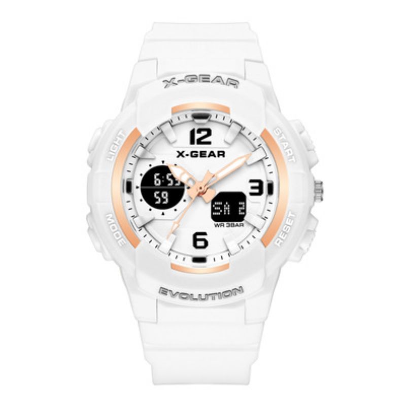 X-gear Fashion Sports Outdoor Luminous Watch Multifunksjonell Populær Svømmende Elektronisk Vanntett Klokke