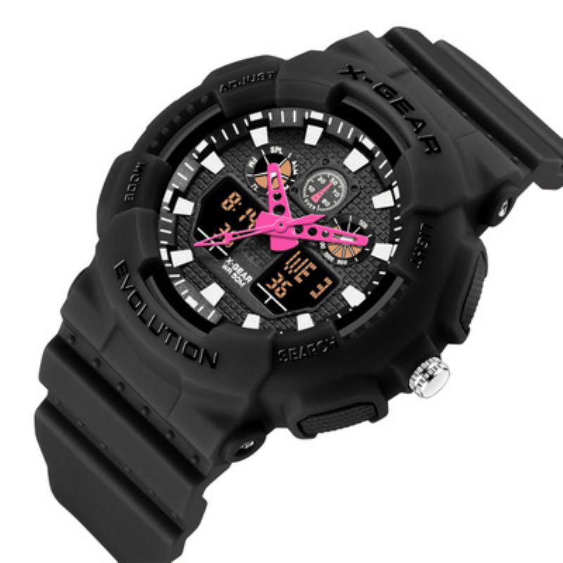 X-gear Fashion Student Watch Barn Dame Vanntett Digital Outdoor Multifunksjon Sports