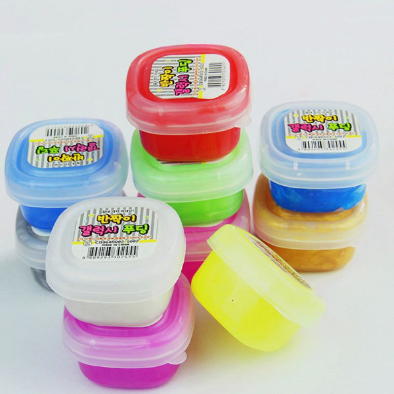 10 Farger Ikke-giftig Transparent Slime 3d Crystal Clay Squishy Trykkutløser Barnepedagogiske Leker