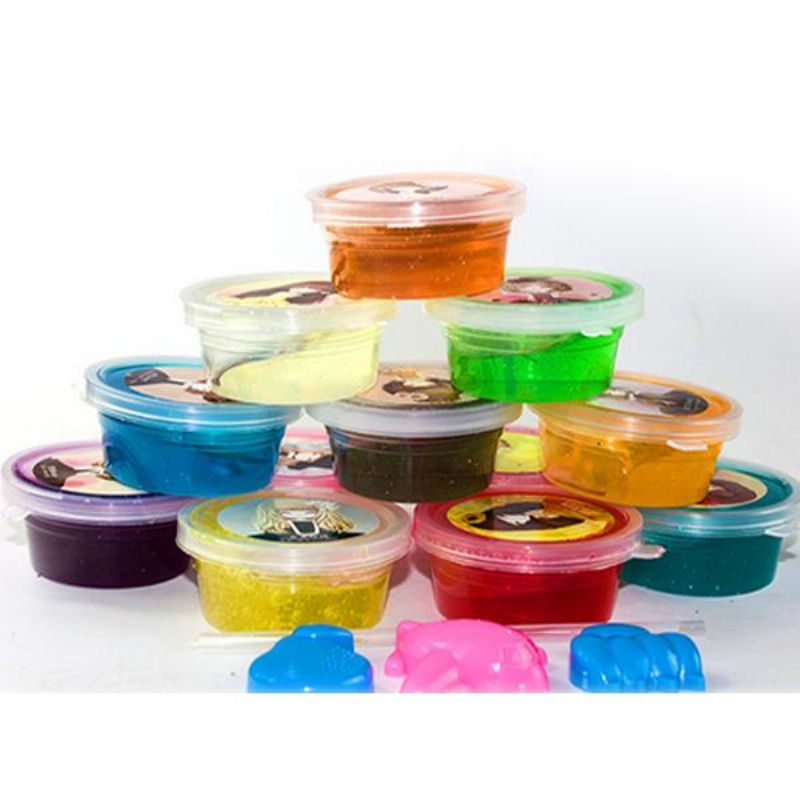 10 Farger Ikke-giftig Transparent Slime 3d Crystal Clay Squishy Trykkutløser Barnepedagogiske Leker