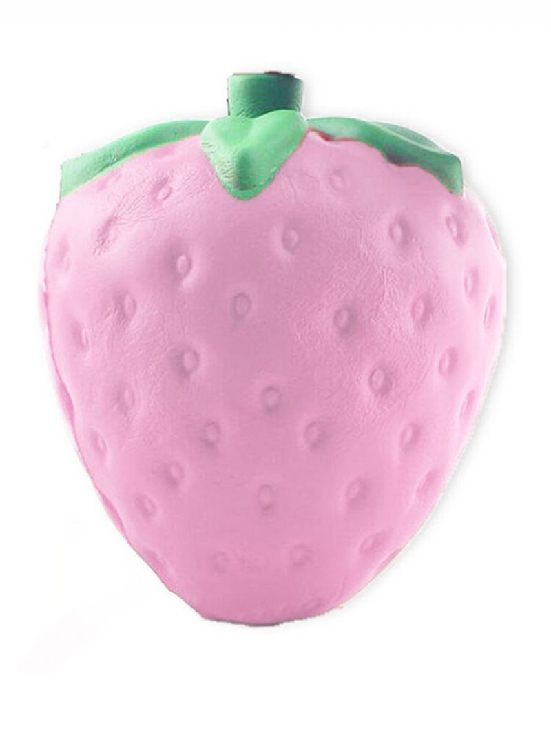 11.5x9.5 cm Kawaii Squishy Strawberry Soft Telefon Nøkkelring Vesker Stropper Sakte Stigende