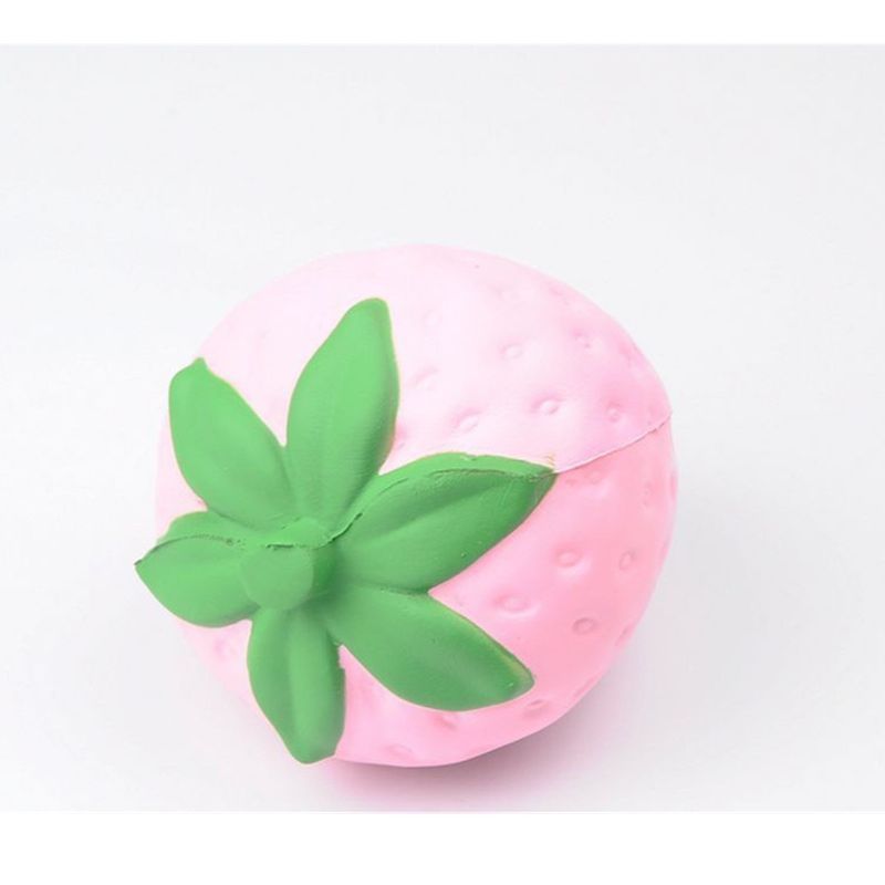 11.5x9.5 cm Kawaii Squishy Strawberry Soft Telefon Nøkkelring Vesker Stropper Sakte Stigende