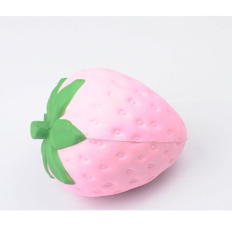 11.5x9.5 cm Kawaii Squishy Strawberry Soft Telefon Nøkkelring Vesker Stropper Sakte Stigende