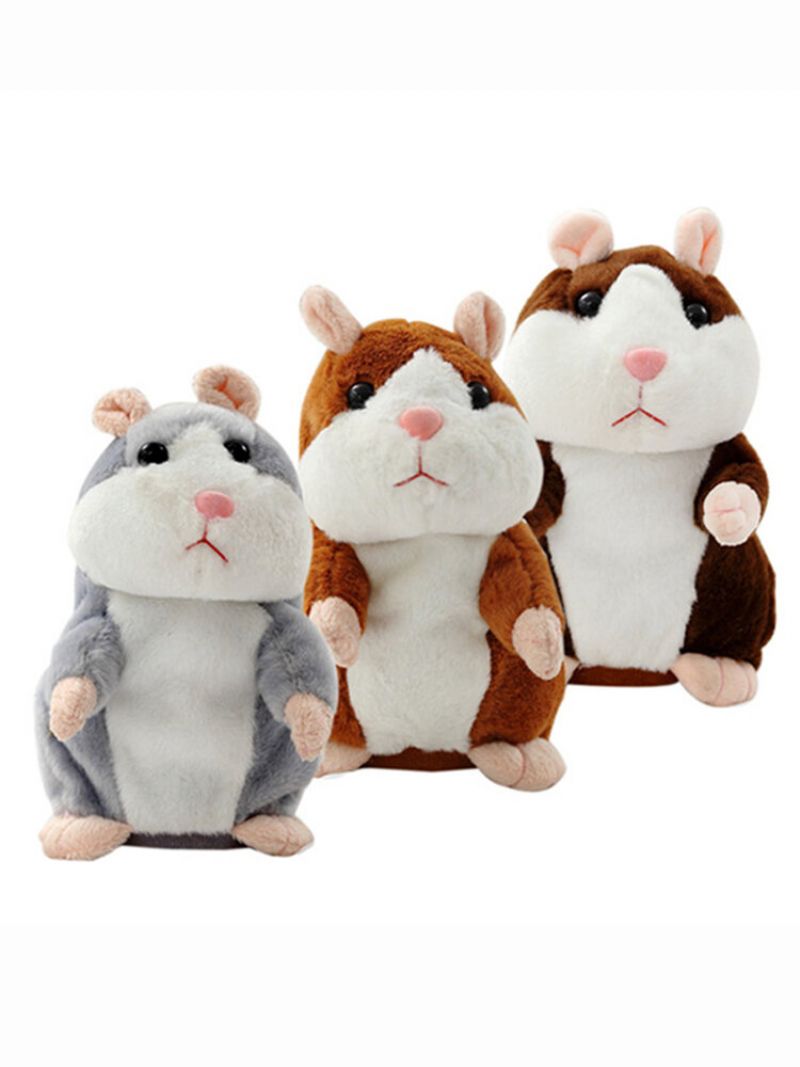 16/18 cm Lovely Talking Hamster Plysj Leke Søt Snakke Talende Lyd Record Toys