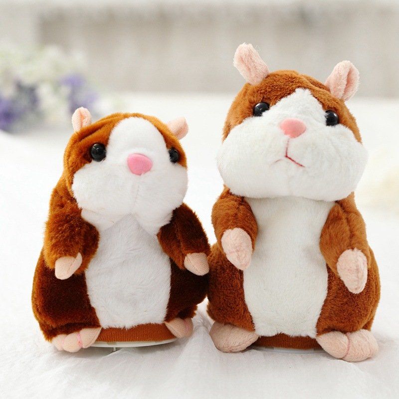 16/18 cm Lovely Talking Hamster Plysj Leke Søt Snakke Talende Lyd Record Toys