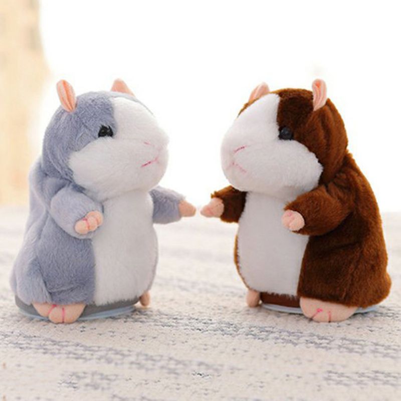 16/18 cm Lovely Talking Hamster Plysj Leke Søt Snakke Talende Lyd Record Toys