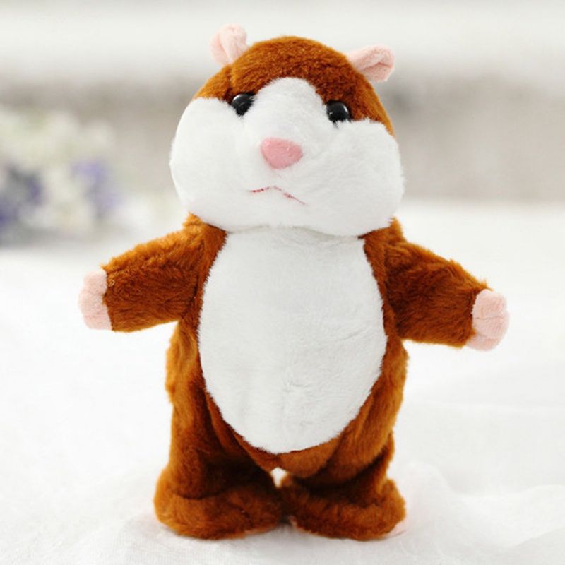 16/18 cm Lovely Talking Hamster Plysj Leke Søt Snakke Talende Lyd Record Toys