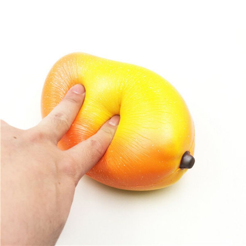 17 cm Giggle Bread Squishy Mango Sakte Stigende Originalemballasje Frukt Collection Dekor