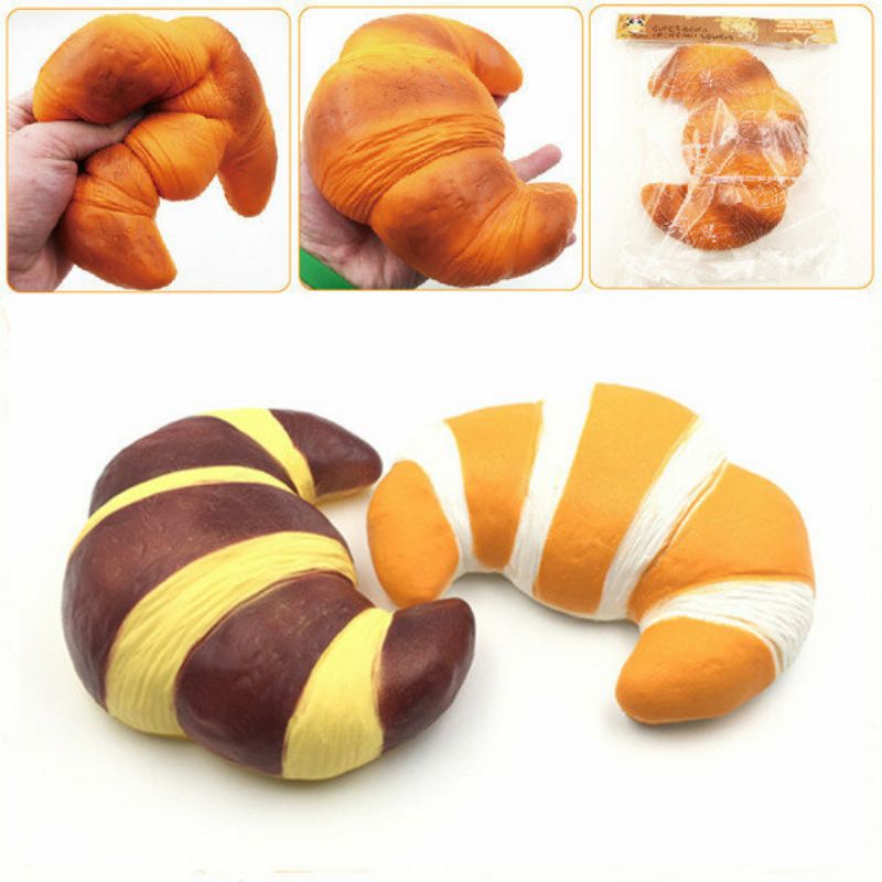 18 cm Squishyfun Jumbo Croissant Squishy Brød Super Sakte Stigende Squeeze Collection Leketøy Morsom Gave