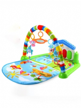 3 I 1 Newborn Baby Multifunksjon Lekematte Musikk Piano Fitness Gym Aktivitetsmatte