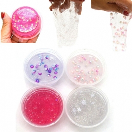 4 Stk Kiibru Slime Pearl Star Glitter Simulert Crystal Mud Jelly Plasticine Stress Relief Gift Leke