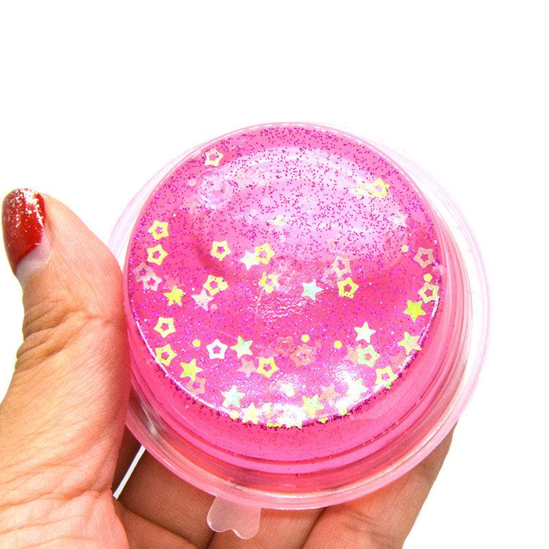 4 Stk Kiibru Slime Pearl Star Glitter Simulert Crystal Mud Jelly Plasticine Stress Relief Gift Leke