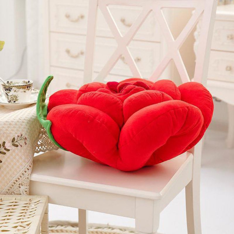 40 cm 3d Fargerike Rose Blomster Putepute Plysj Sofa Bil Kontor Ryggpute Valentinsgave