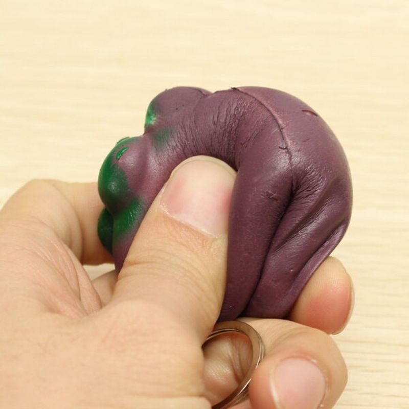 5.5 cm Squishy Mangosteen Tropical Fruit 5.5*5 cm Nøkkelring Telefonveske Stropp Anheng Gave