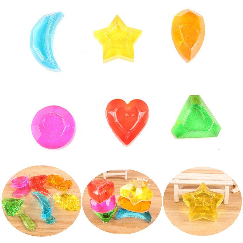 6 Stk Crystal Diamond Star Slime Jelly Plasticine Stress Relief Gift Toy