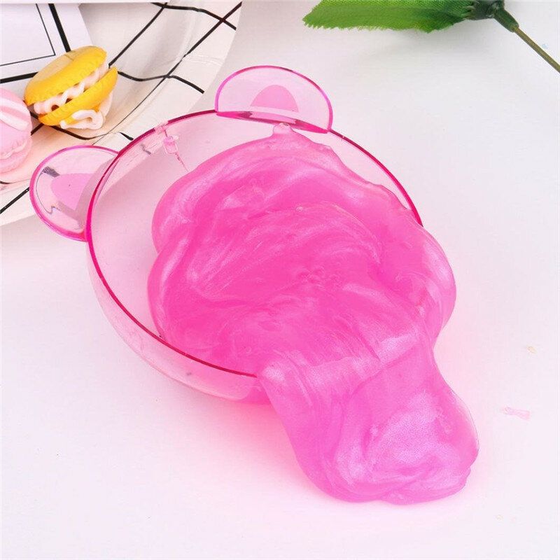 6 Stk Diy Fargerike Dyr Slime 8 cm Krystall Mud Kitt Plasticine Blåse Boble Lekegave Gave