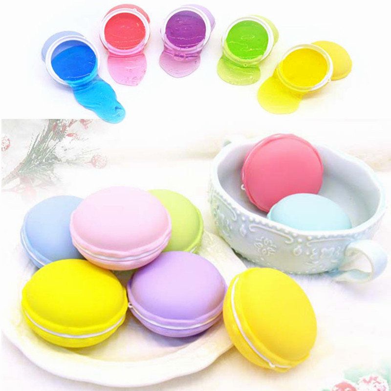 6 Stk Macaron Slime Macaroon Crystal Clay Gummi Mud Intelligent Håndgummi Plasticine Diy Lekegavegave