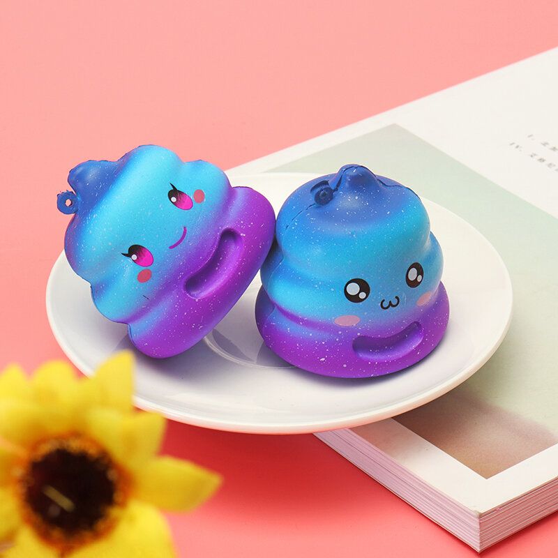 7 cm Crazy Squishy Galaxy Poo Slow Rising Scented Cartoon Bun Gift Decor Collection