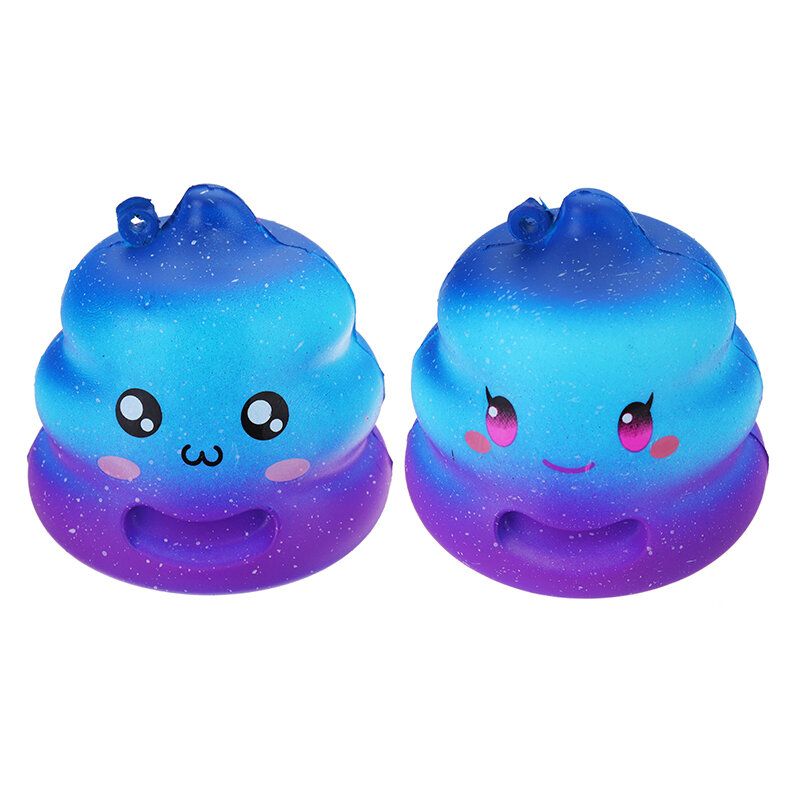 7 cm Crazy Squishy Galaxy Poo Slow Rising Scented Cartoon Bun Gift Decor Collection